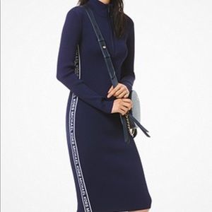 Nwt Michael Kors Logo Tape Ribbed Knit 